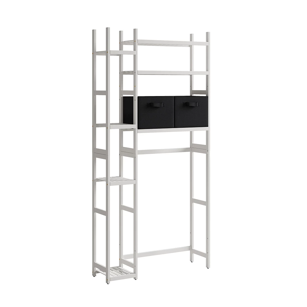 Wasmachinekast Bilbao Wit 78.5 x 163 cm met 2 fleece lades Vicco