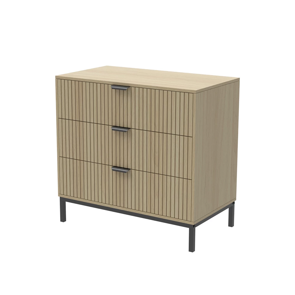 Ladekast Lennox Eiken 72 x 69 cm met 3 laden Vicco