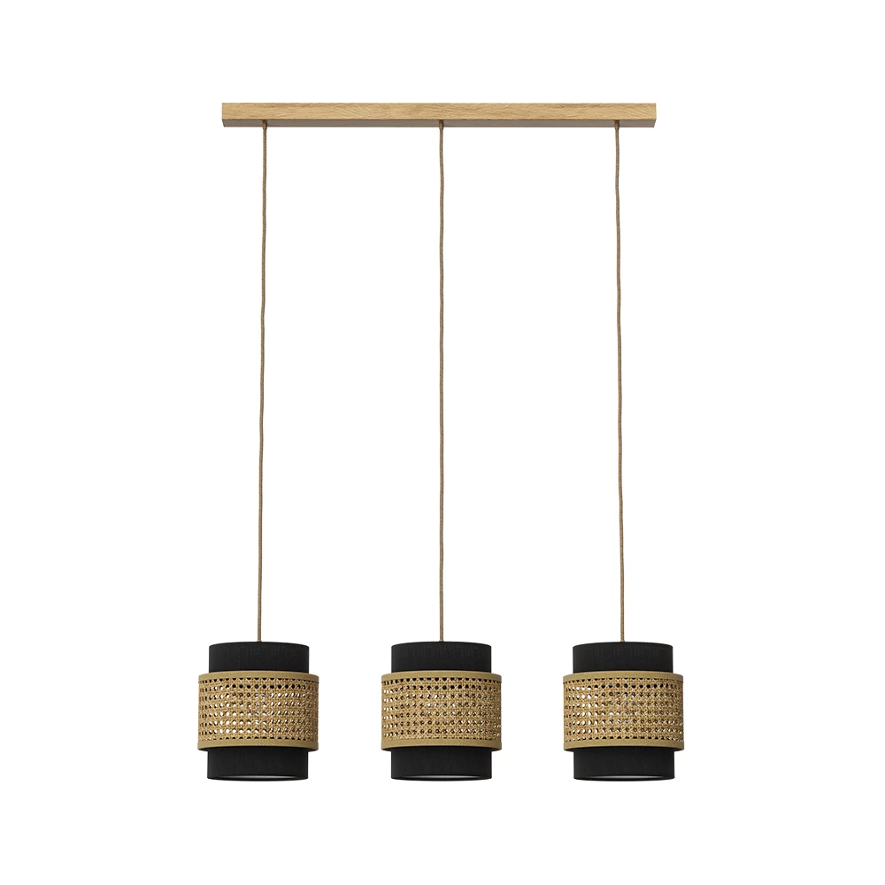 3-delige hanglamp Morten Zwart 70 x 120 cm Vicco