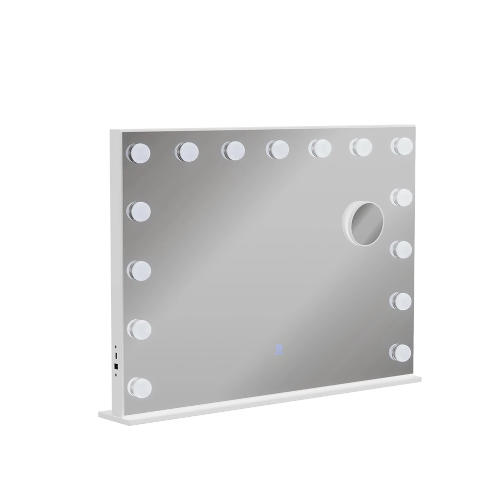 Kaptafel spiegel Greta Wit 58 x 47 cm met LED-verlichting Vicco