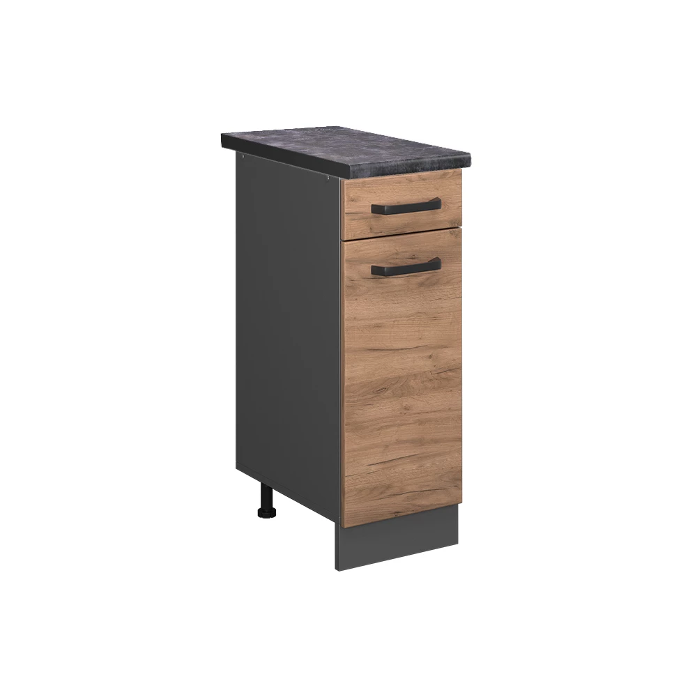 Keukenonderkast R-Line Krachtige eik goud 30 cm , WB Antraciet Vicco