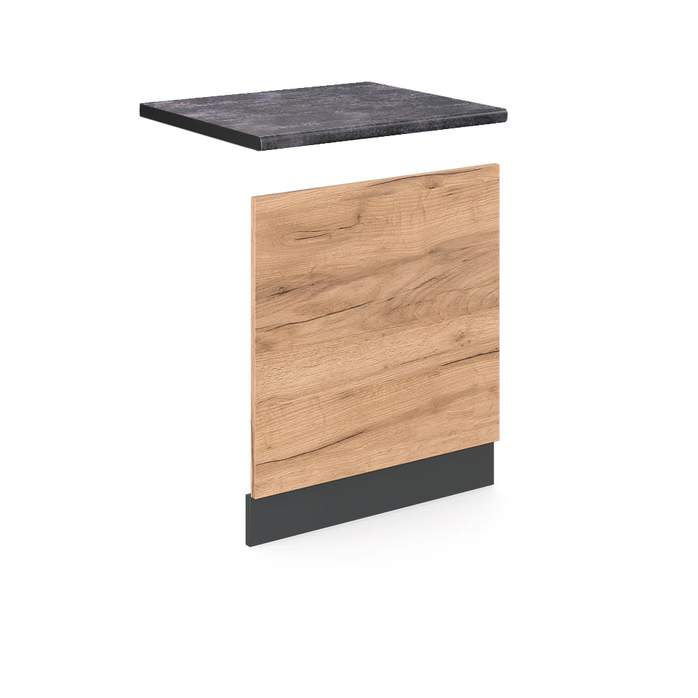 Frontpaneel R-Line Krachtige eik goud 60 cm , WB Antraciet Vicco
