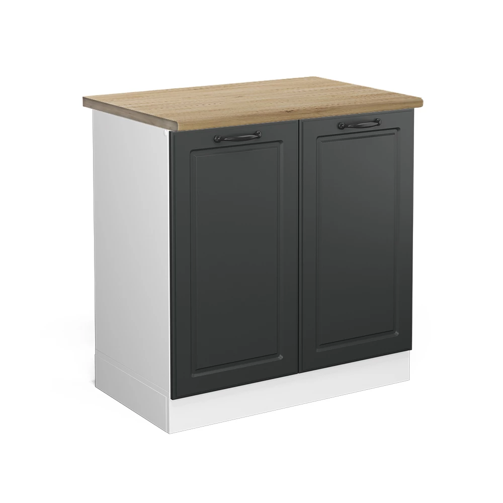 Wastafelkast R-Line Antraciet landhuis 80 cm , WB Eik Vicco