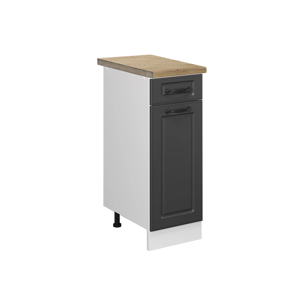 Keukenonderkast R-Line Antraciet landhuis 30 cm , WB Eik Vicco