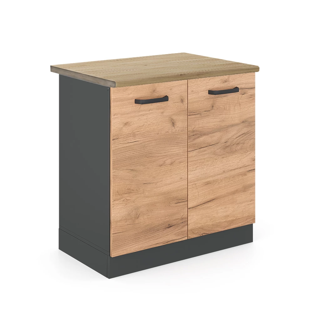 Wastafelkast R-Line Krachtige eik goud 80 cm , WB Eik Vicco