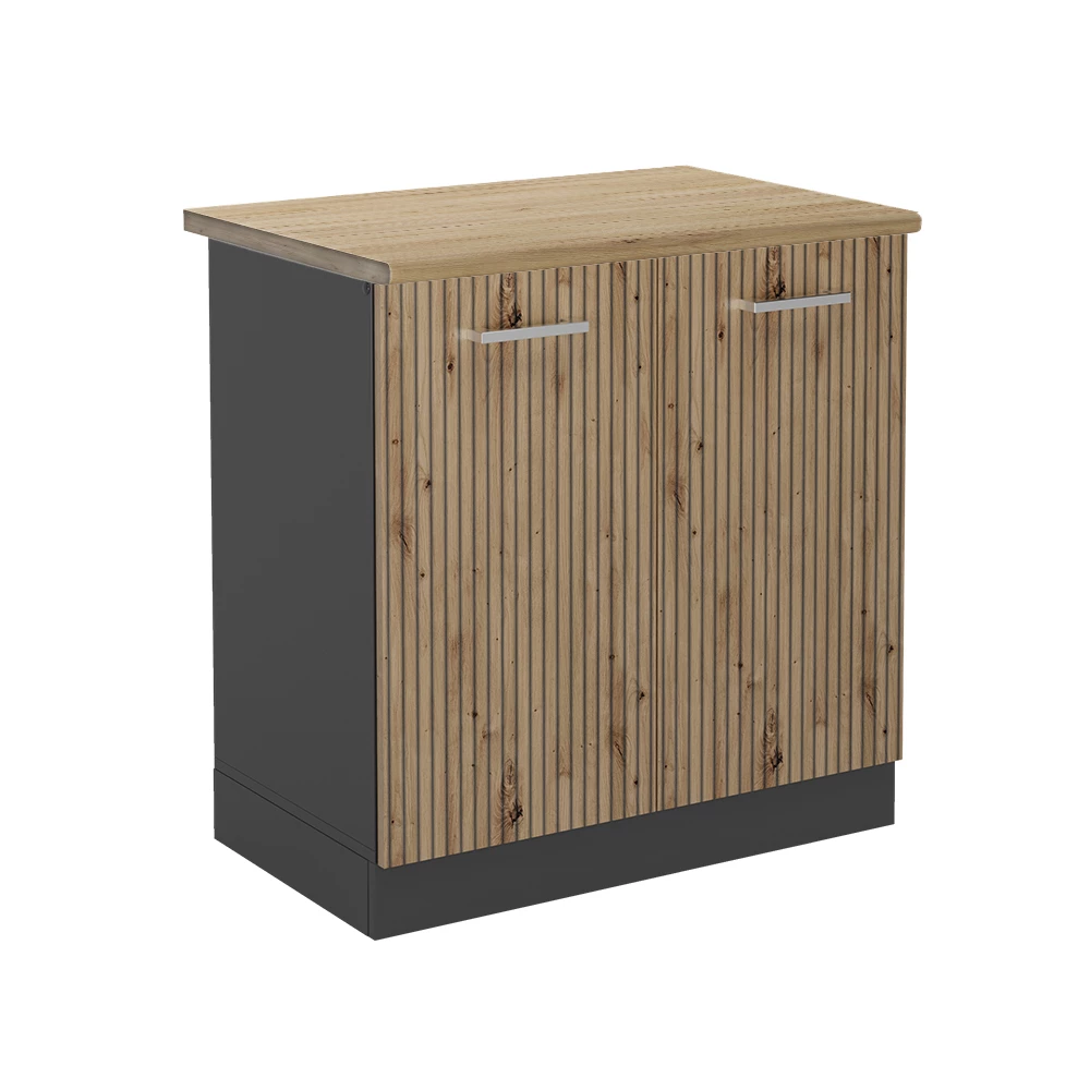 Wastafelkast R-Line Artisanaal eiken 80 cm , WB Eik Vicco