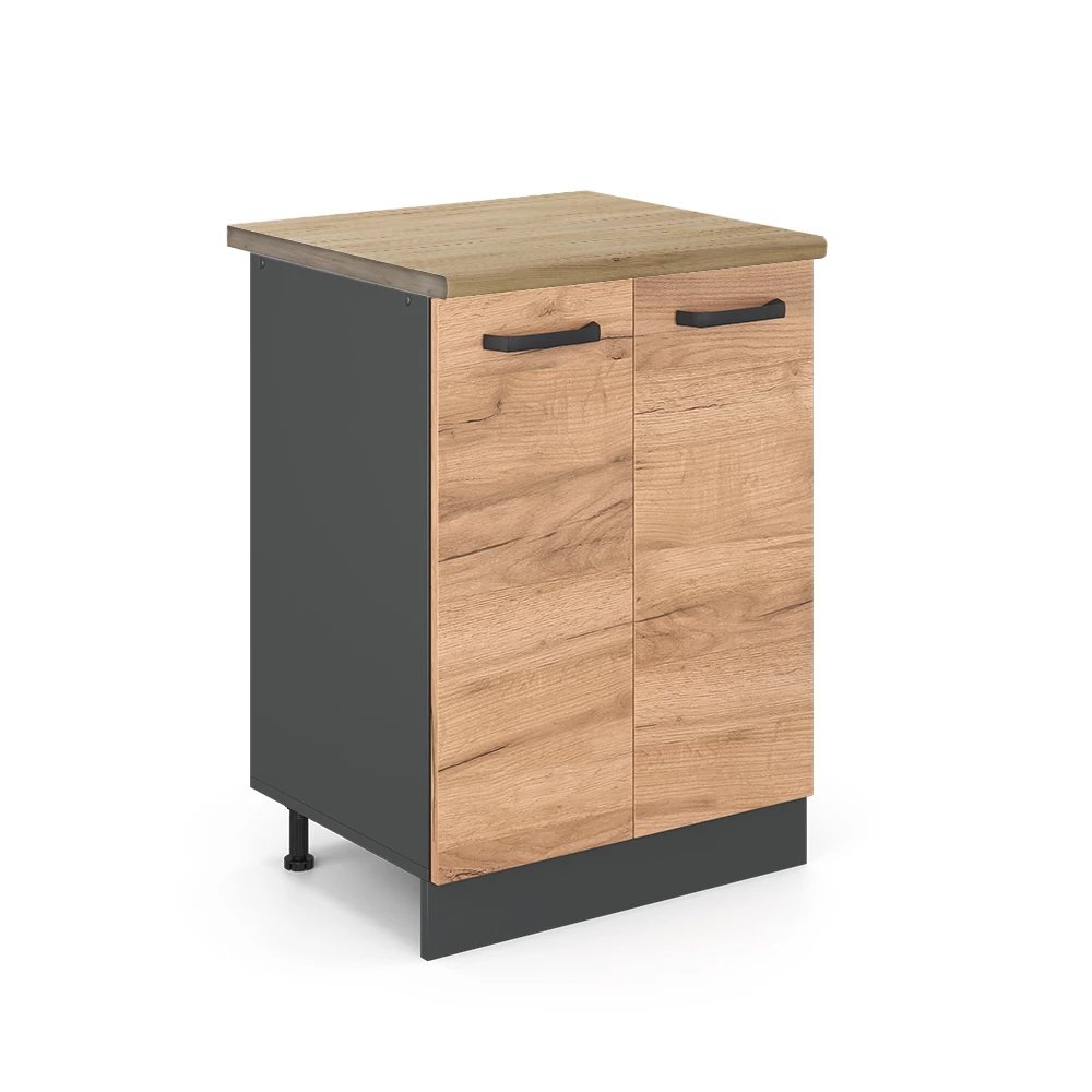 Keukenonderkast R-Line Krachtige eik goud 60 cm , WB Eik Vicco