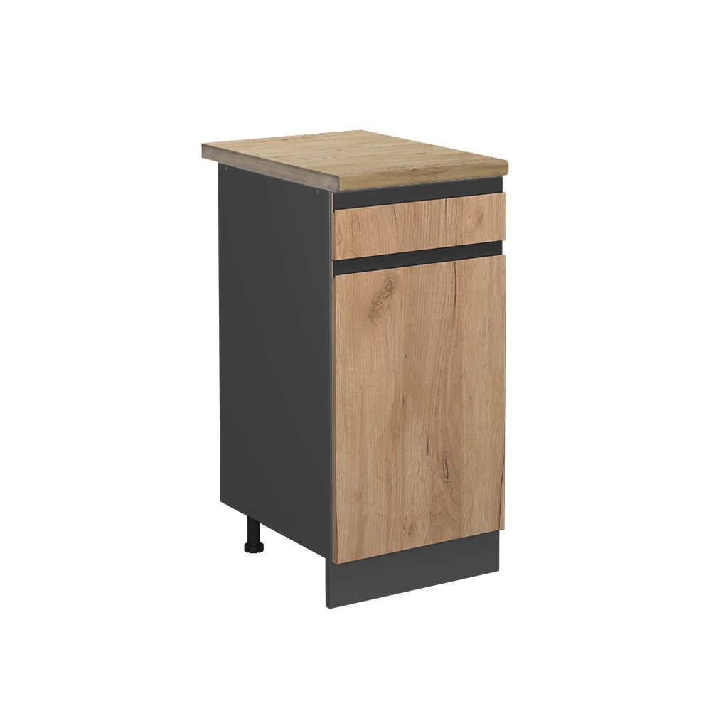 Keukenonderkast R-Line Krachtige eik goud 40 cm  J-Shape, WB Eik Vicco