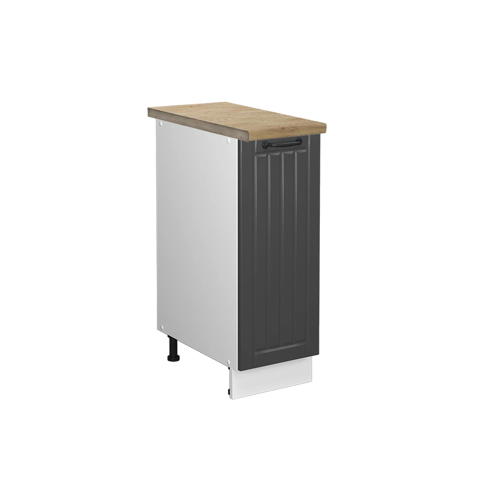 Apotheekkast Fame-Line Antraciet landhuis 30 cm , WB Eik Vicco