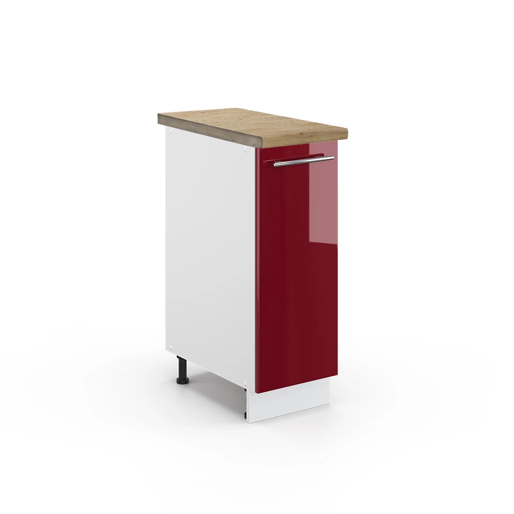 Apotheekkast Fame-Line Bordeauxrode hoogglans 30 cm , WB Eik Vicco