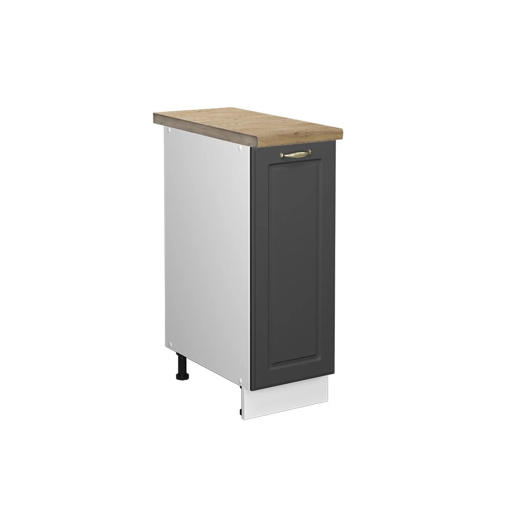 Apotheekkast Fame-Line Antraciet-goud 30 cm , WB Eik Vicco