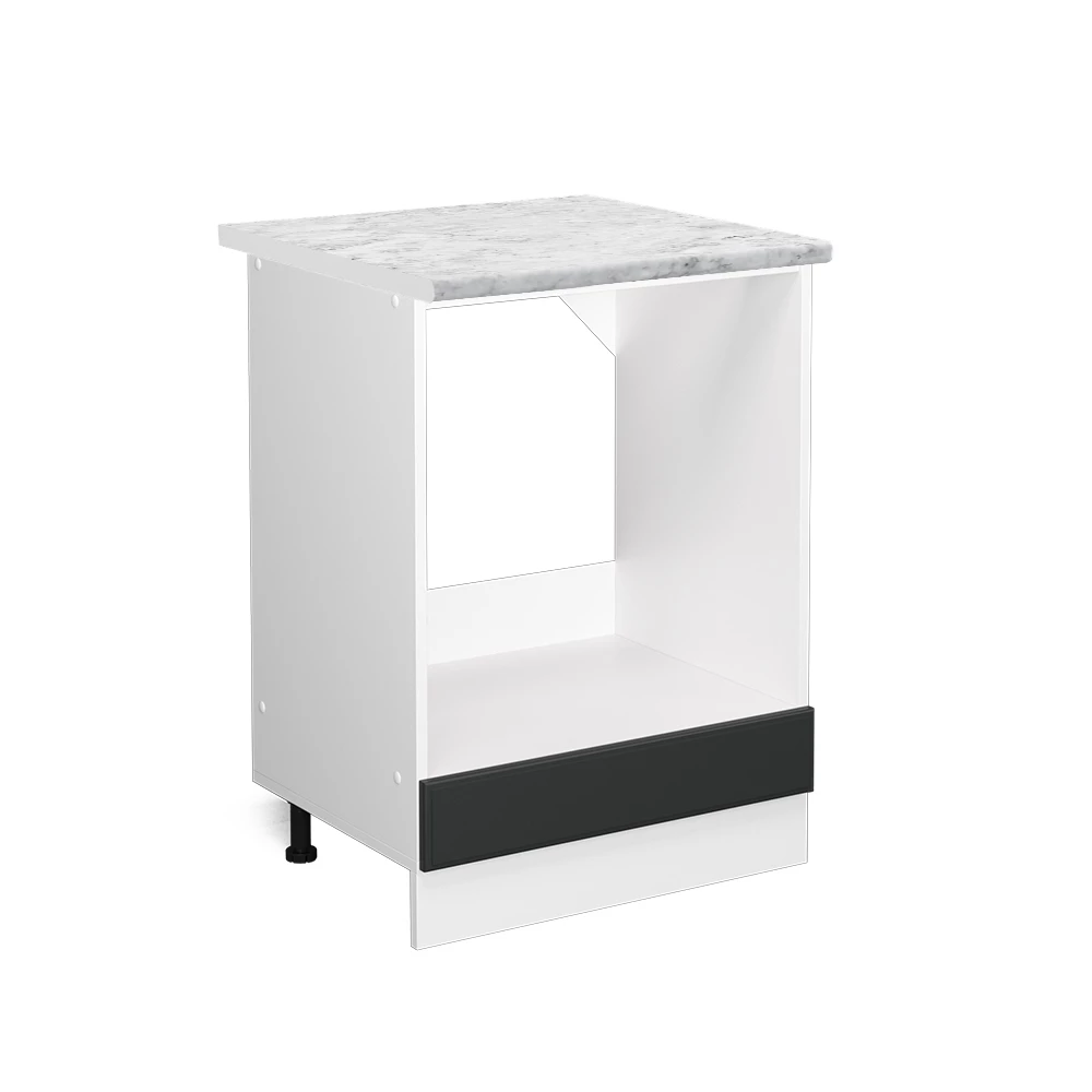 Ovenombouwkast R-Line Antraciet landhuis 60 cm , WB Marmer Vicco