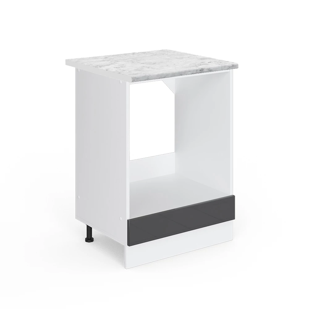 Ovenombouwkast R-Line Antraciet Hoogglans 60 cm , WB Marmer Vicco