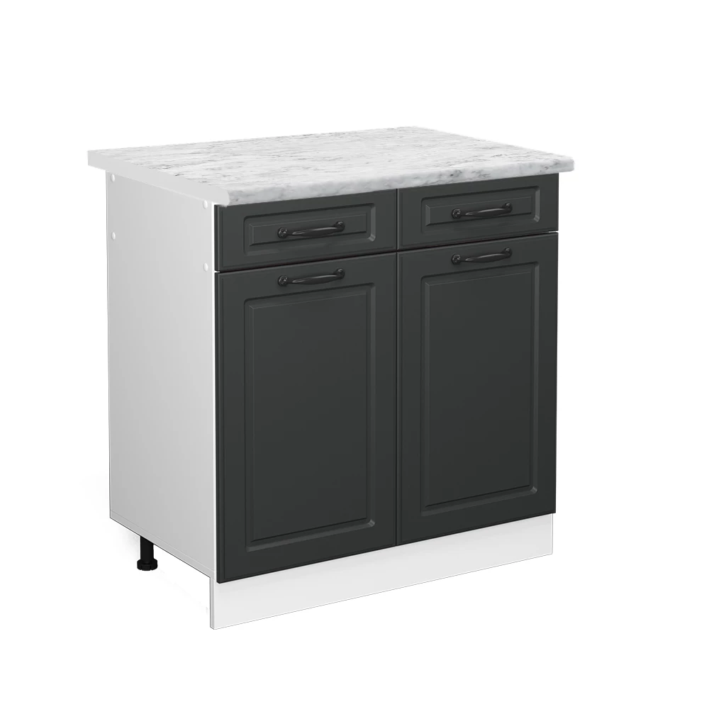 Keukenonderkast R-Line Antraciet landhuis 80 cm , WB Marmer Vicco