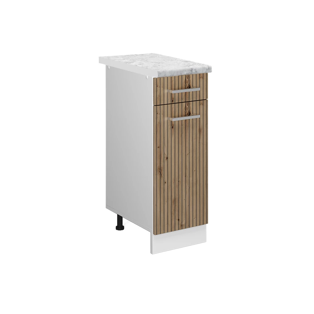 Keukenonderkast R-Line Artisanaal eiken 30 cm , WB Marmer Vicco