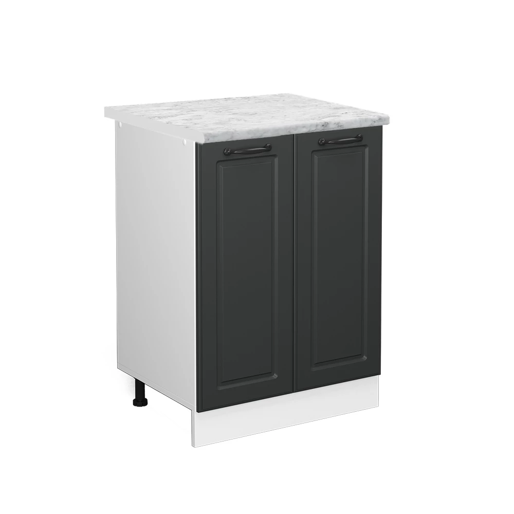 Keukenonderkast R-Line Antraciet landhuis 60 cm , WB Marmer Vicco