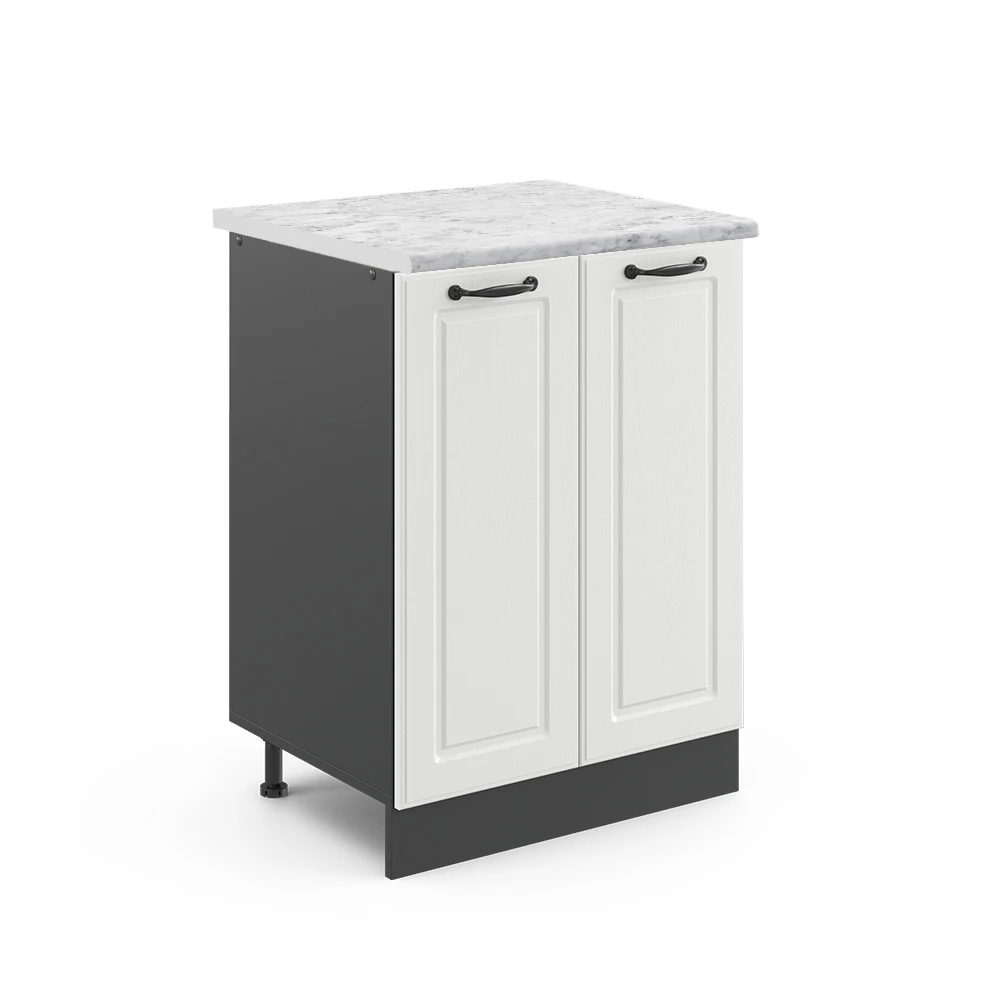 Keukenonderkast R-Line Wit Landhuis 60 cm , WB Marmer Vicco
