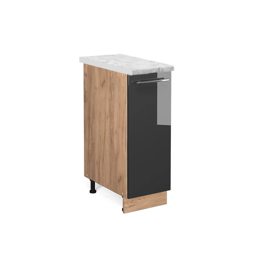 Apotheekkast Fame-Line Antraciet Hoogglans 30 cm , WB Marmer Vicco