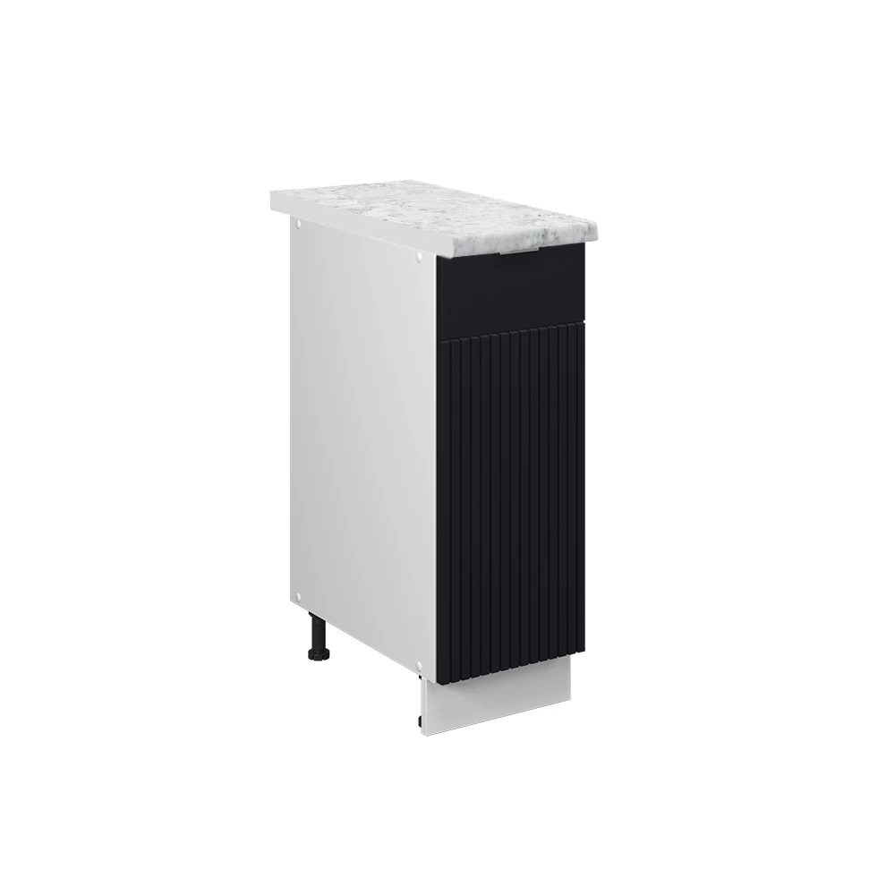Apotheekkast Fame-Line Zwart gestreept 30 cm , WB Marmer Vicco