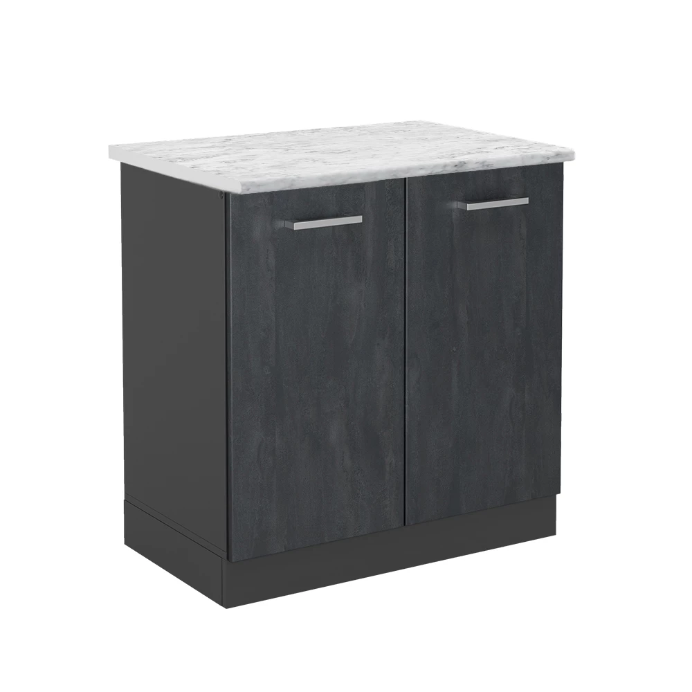 Wastafelkast R-Line Zwart beton 80 cm WB Marmer Vicco