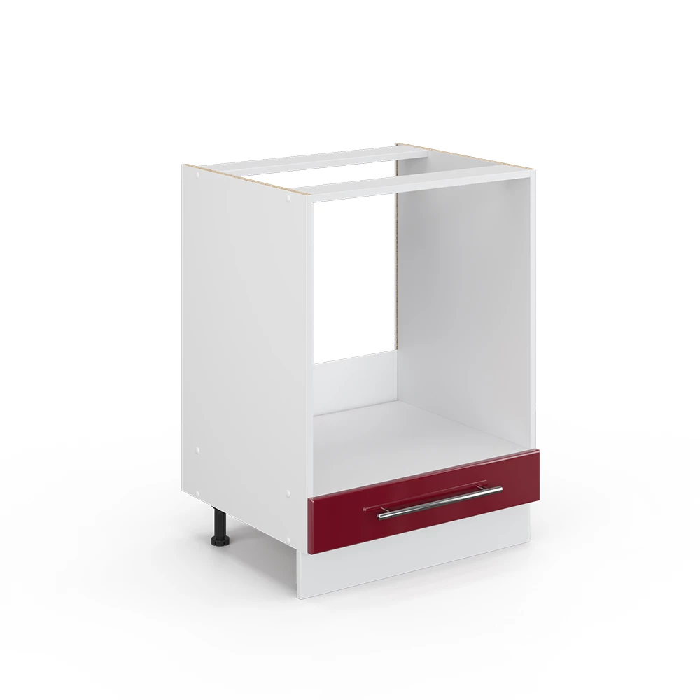 Ovenombouwkast Fame-Line Bordeauxrode hoogglans 60 cm zonder werkblad Vicco