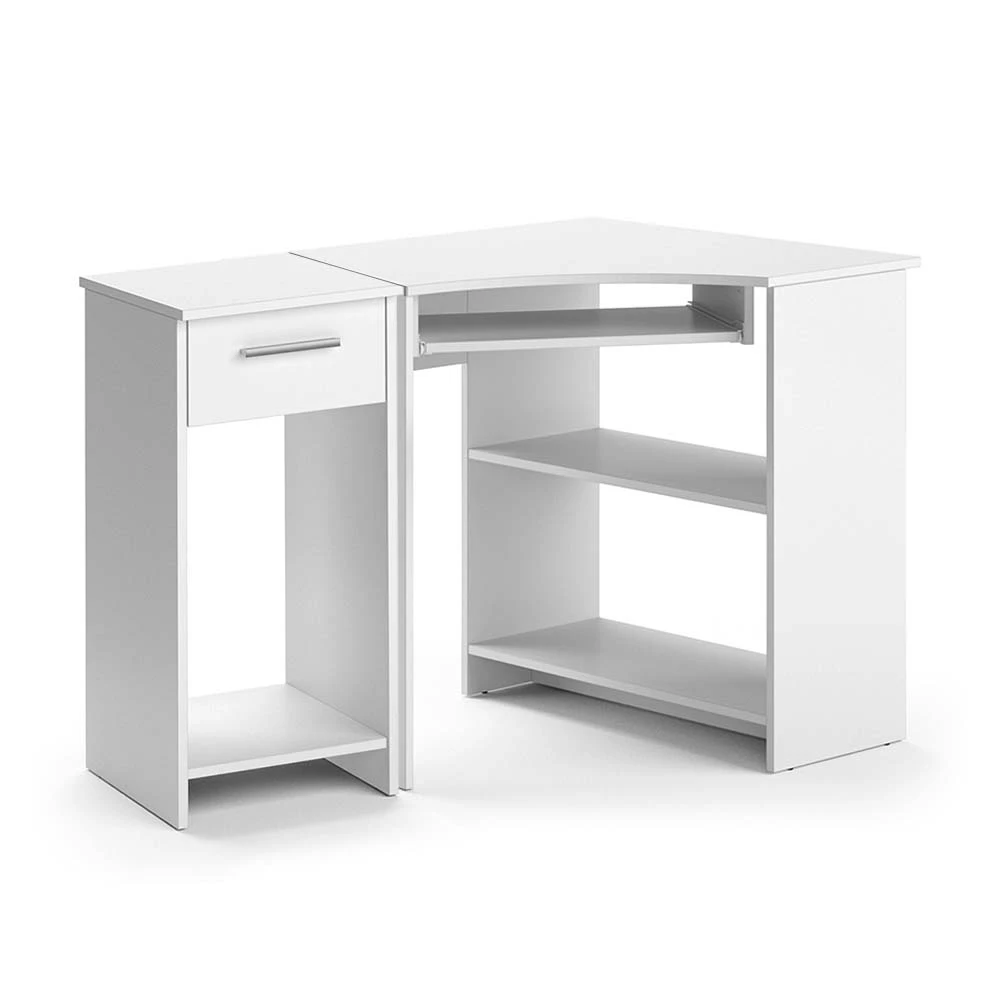 Hoekbureau Odin Wit 83 x 76 cm Set met PC-kast Vicco