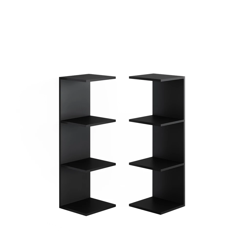 Wandrek Paolo Zwart 30 x 95 cm Set van 2 Vicco