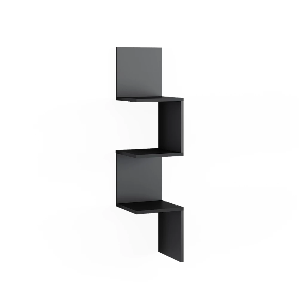 Hoekplank Paolo Zwart 28 x 116.4 cm Vicco