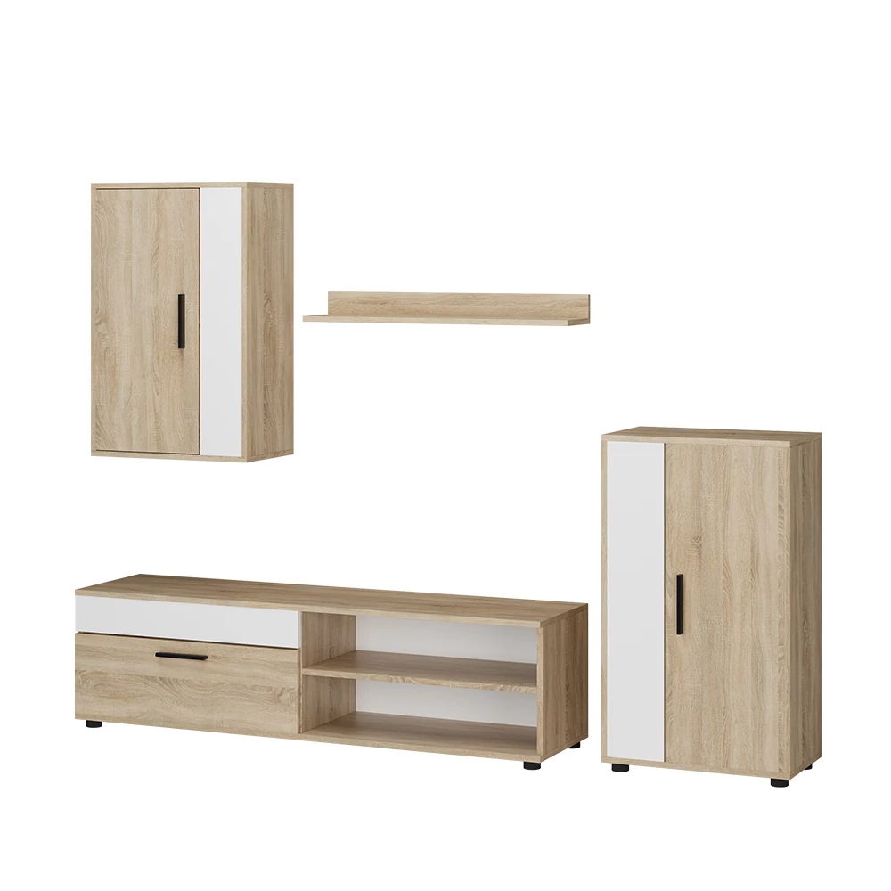 Wandmeubel Berno Sonoma 4-delige set Vicco