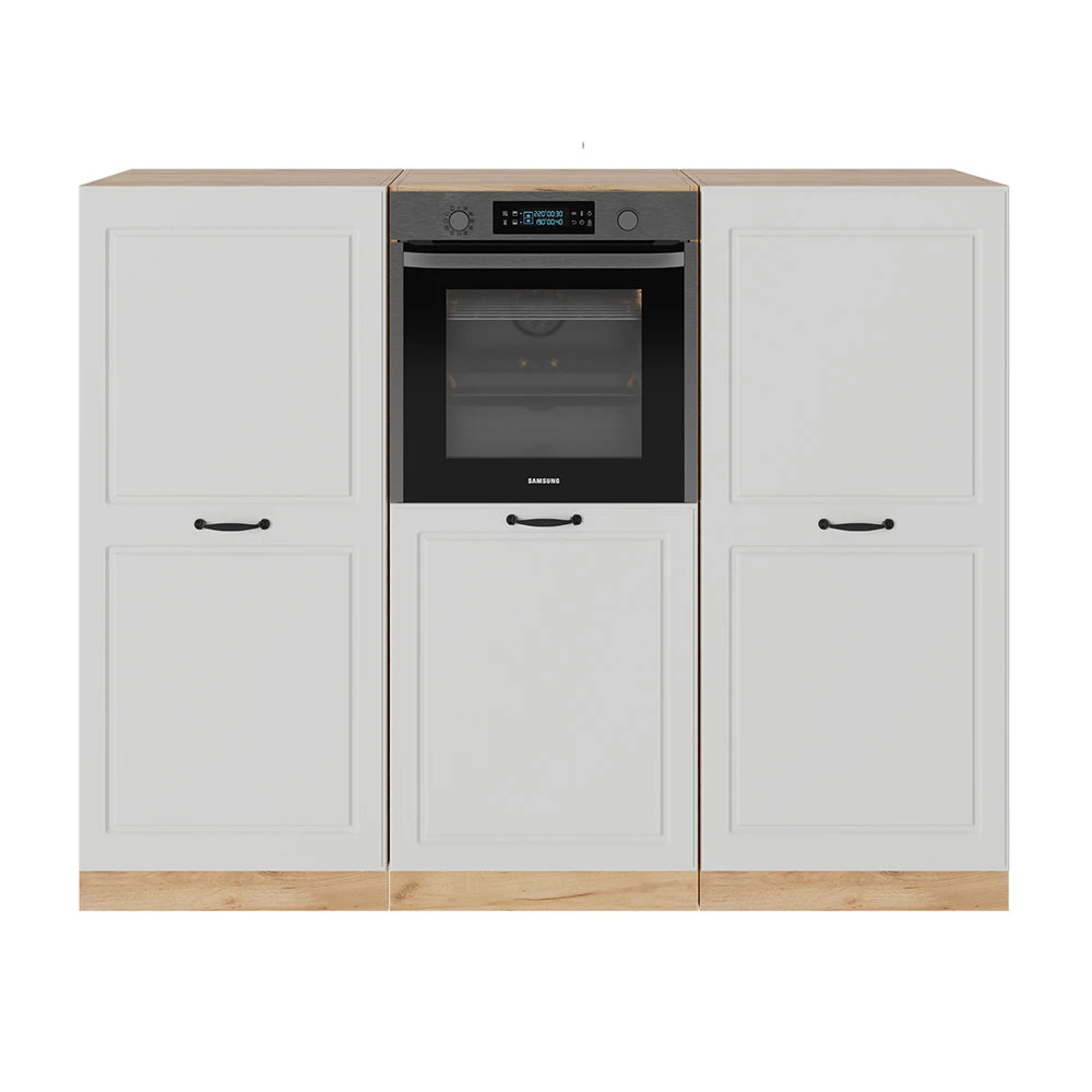 Keukenblok R-Line Wit landhuis/gouden eik 180 cm zonder werkblad Vicco