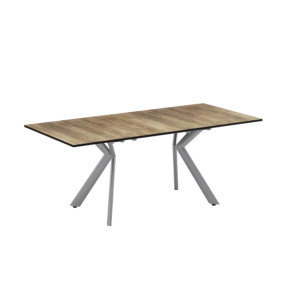 Eettafel Trill Eiken rustiek/grijs 140 x 90 cm uitschuifbaar Vicco