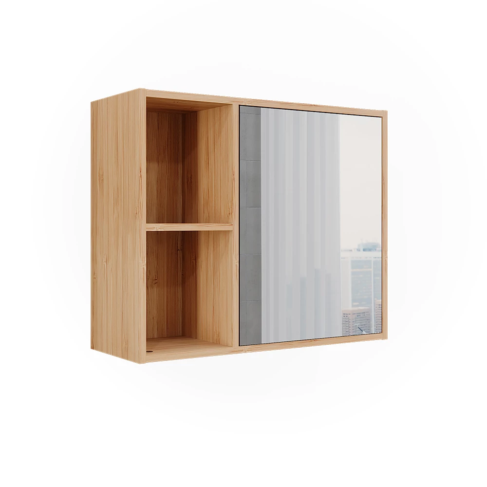Badkamerspiegelkast Lucie Bamboe 54 x 44.5 cm met spiegel Vicco