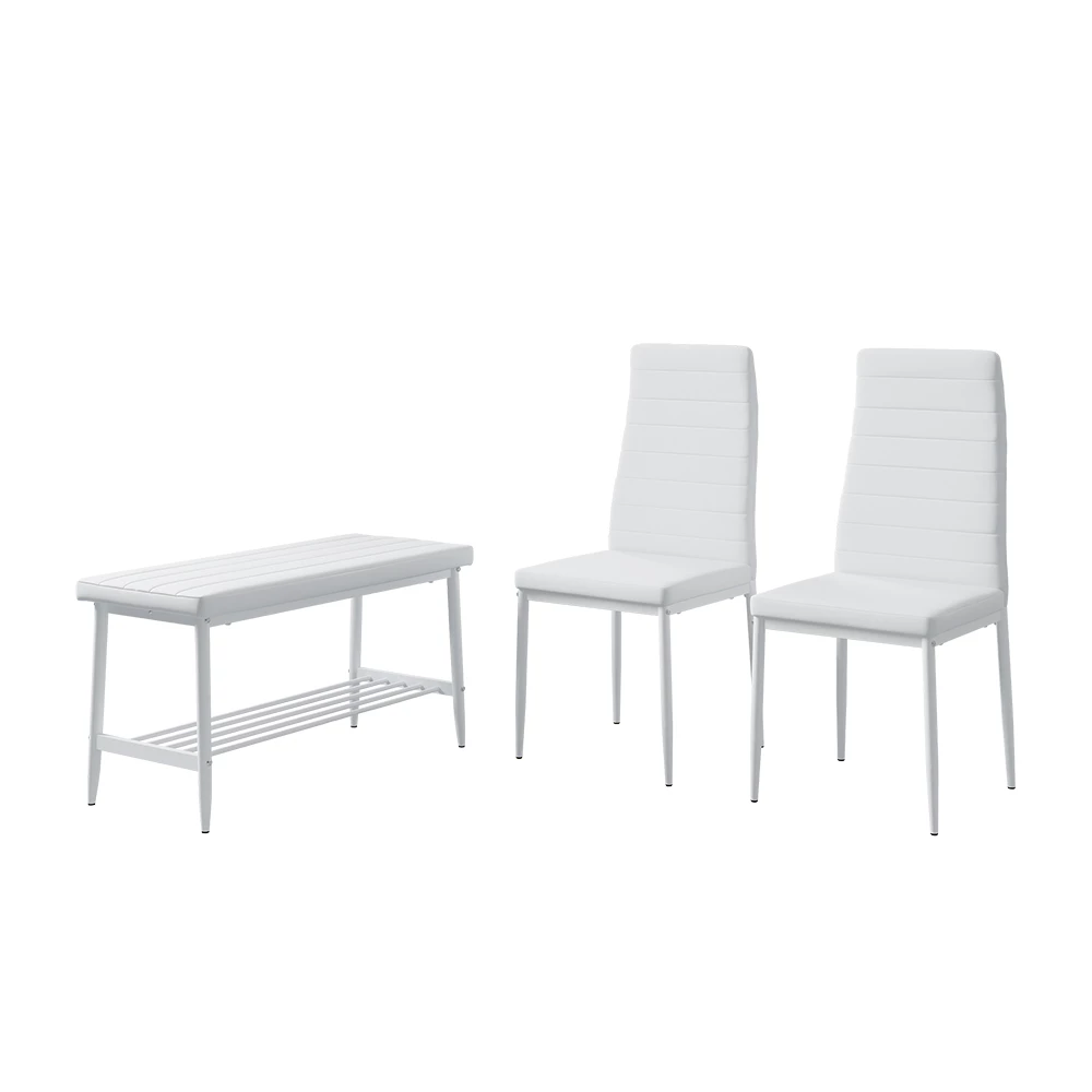 Bank en stoel Grand Wit 85 x 46.5 cm 3-delige set Vicco