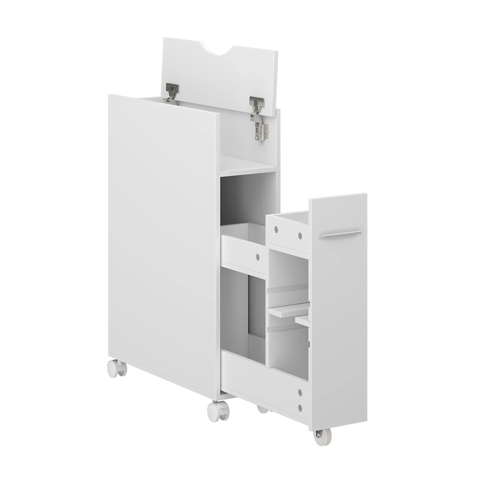Toiletkast Niva Wit 18 x 71.3 cm Met uittrekbaar compartiment Vicco