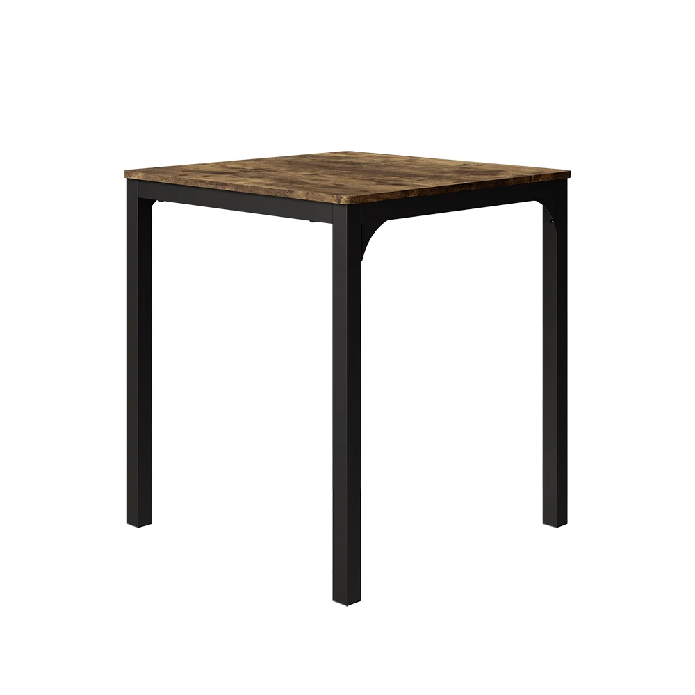 Eettafel Fyrk Zwart/eiken rustiek 70 x 70 cm Vicco