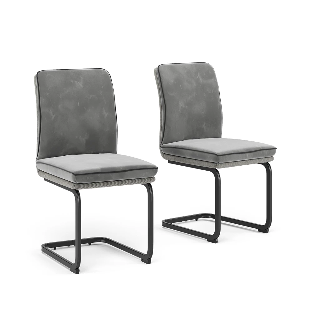 Sledestoel Eleganza Lichtgrijs Set van 2 Vicco