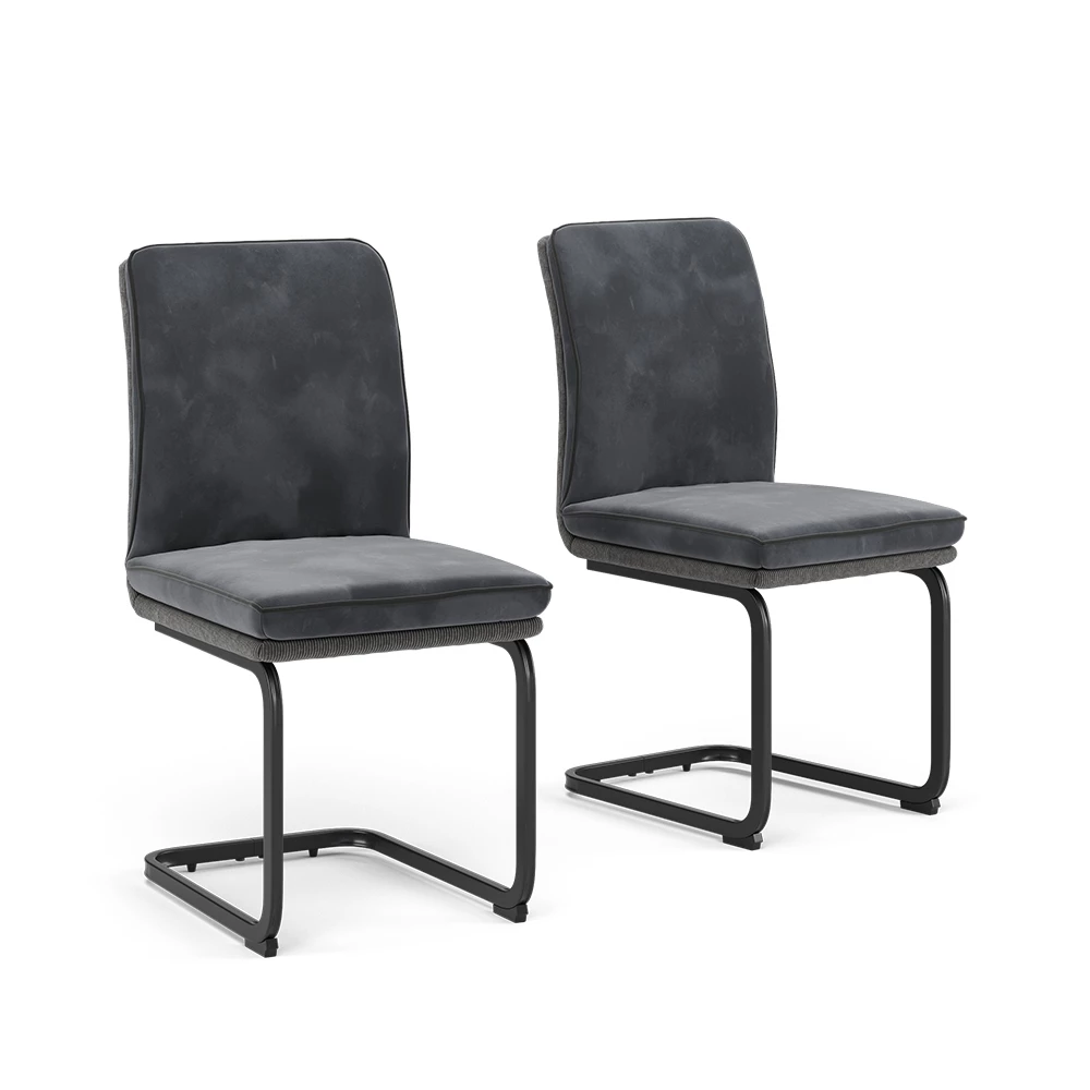 Sledestoel Eleganza Antraciet Set van 2 Vicco