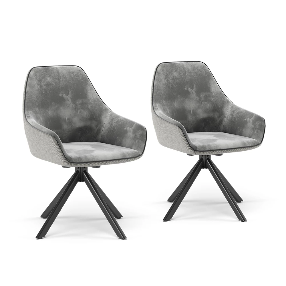 Eetkamerstoel Eleganza Lichtgrijs Set van 2 Vicco