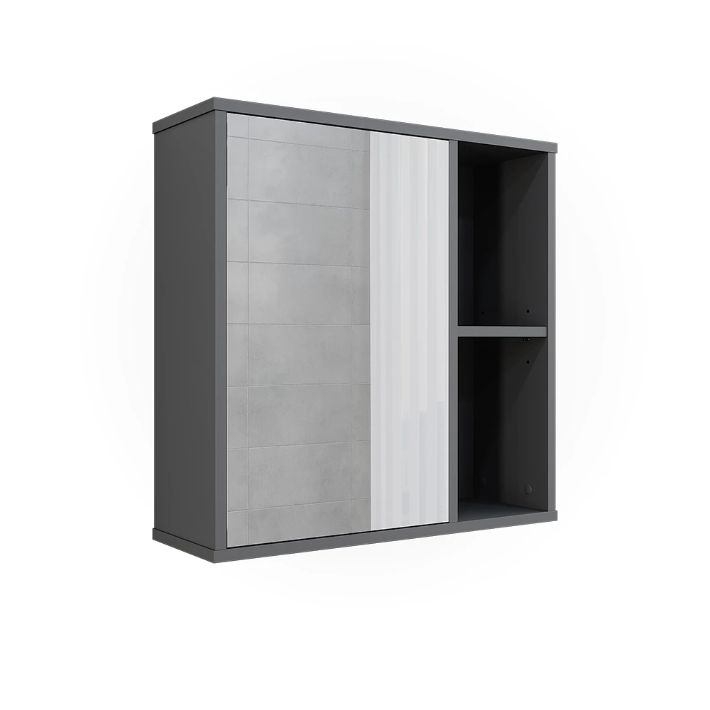 Badkamerspiegelkast Leano Antraciet/berg eik 60 x 60 cm Vicco