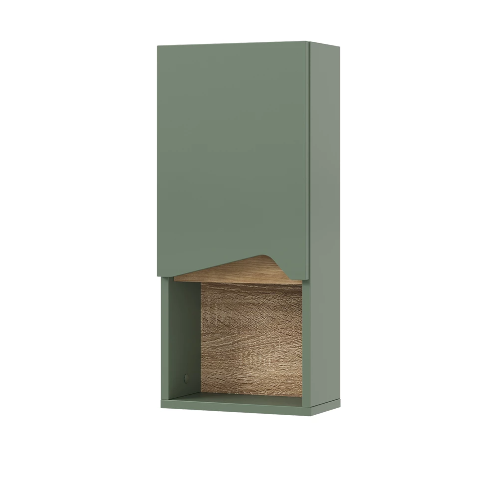 Badkamermeubel Marelle Groen/Kunstzinnig 30 x 67 cm met deur en open vak Vicco