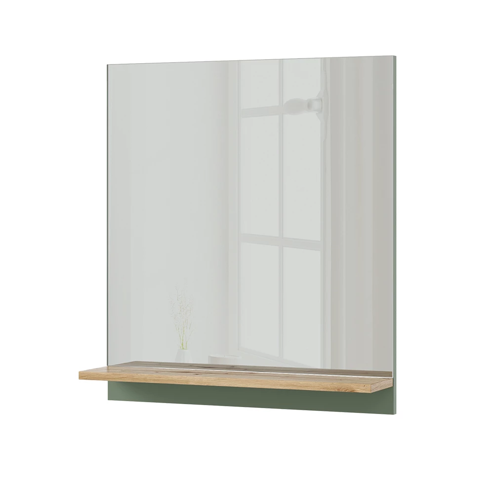 Badkamerspiegel Marelle Groen/Kunstzinnig 60 x 67 cm met plank Vicco