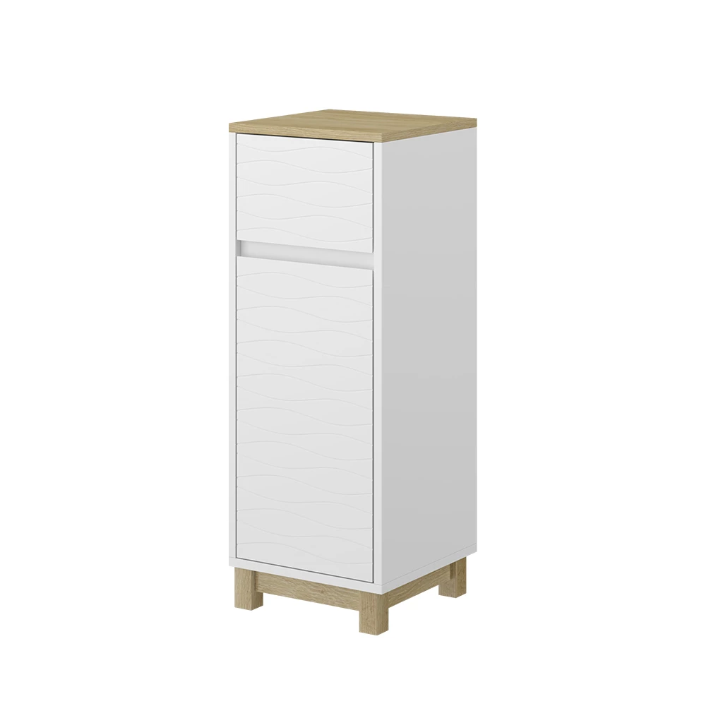 Midikast Livia Wit 30 x 80 cm met lade Vicco