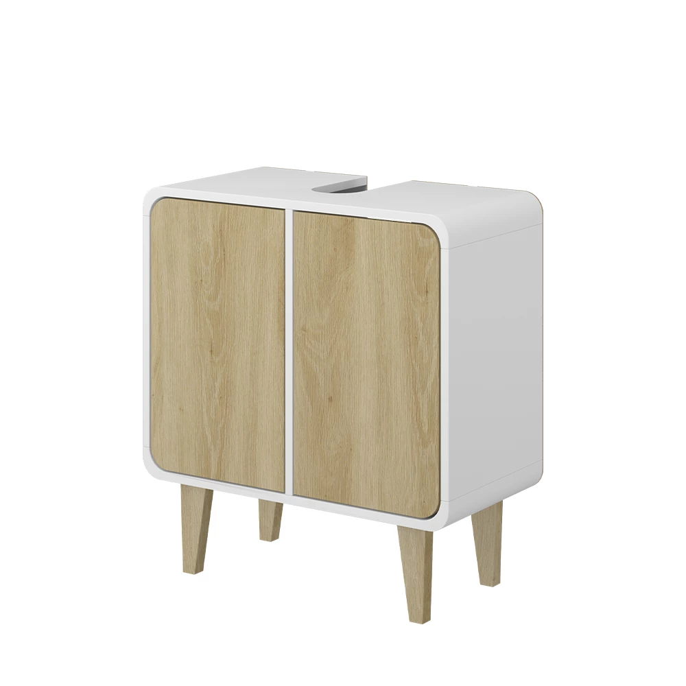 Wastafelonderkast Arla Wit/eiken 60 x 61 cm Vicco