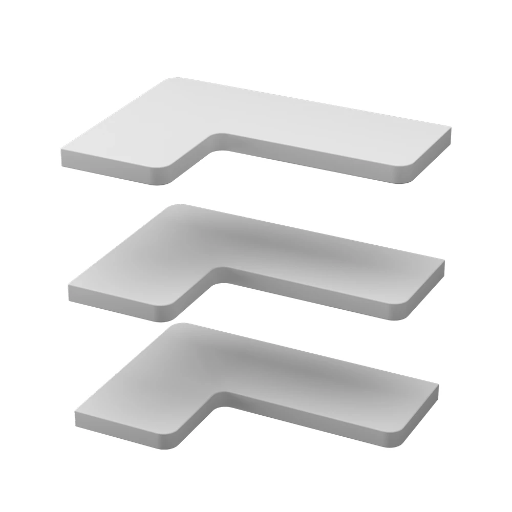 Hoekplank Curva Wit 40.5 x 2.5 cm Set van 3 Vicco