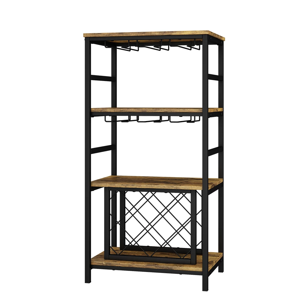 Wijnrek Vela Eiken rustiek 50 x 100 cm met glashouder Vicco