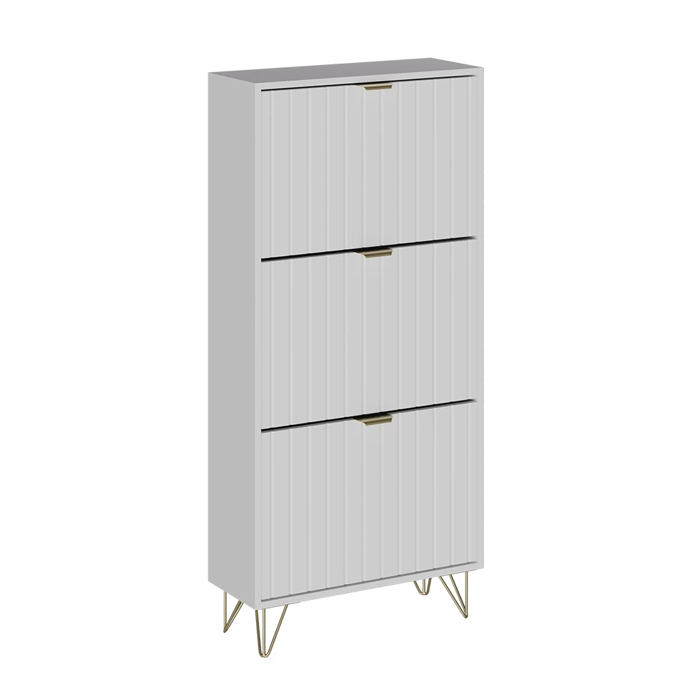 Schoenenkast Helge Wit 60 x 128.5 cm 3 compartimenten Vicco
