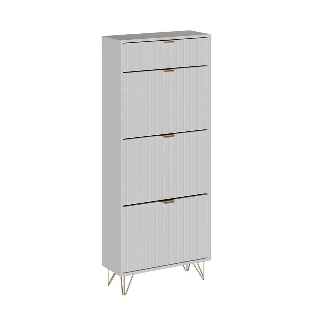 Schoenenkast Helge Wit 60 x 145 cm 3 compartimenten Vicco