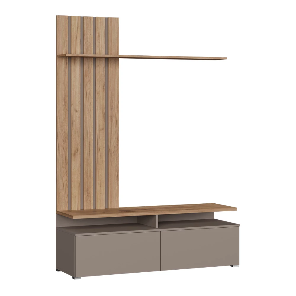 Wandmeubel Harro Goldkraft Eik/Grijs  Vicco