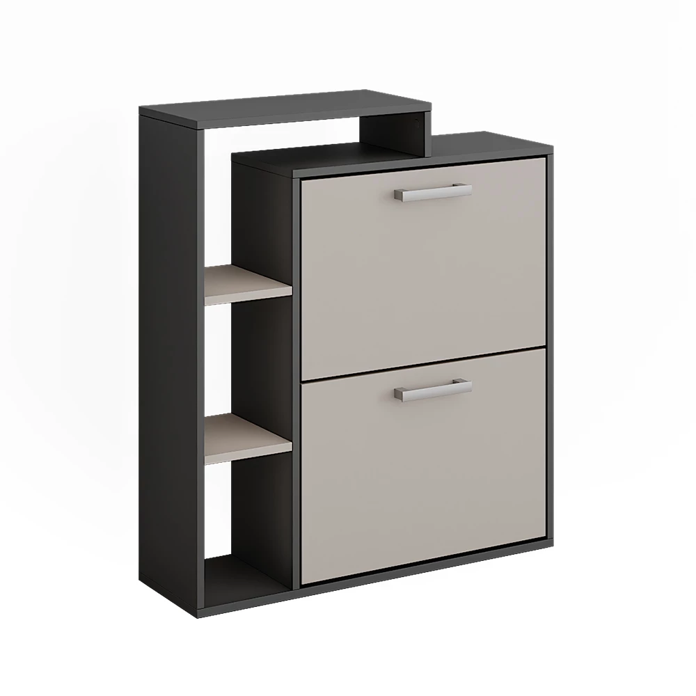 Schoenenkast Orlando Antraciet/grijs 80 x 90 cm Vicco