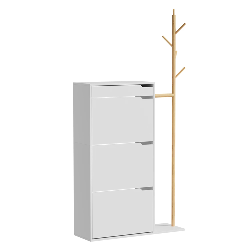 Schoenenkast Ivo Wit 90 x 181.5 cm met 3 vakken, 1 lade Vicco